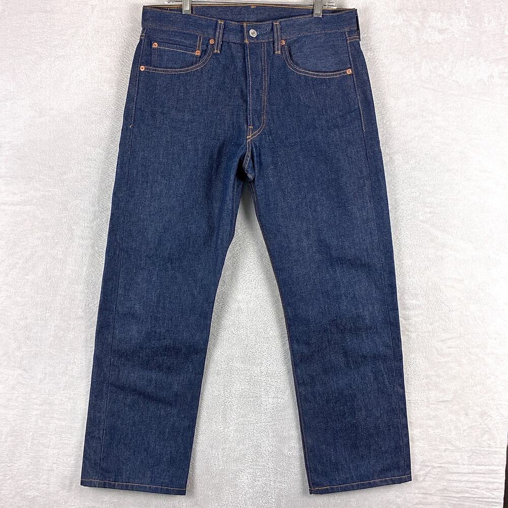 VTG Levis 501xx Jeans Mens 33x30 (34x30) Indigo Rigid Raw Wash Button Fly NWOT
